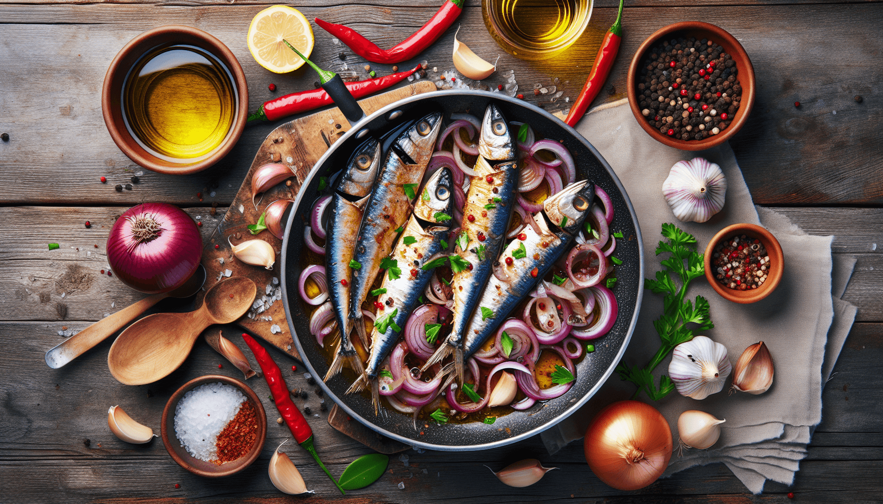 Сардинки у винному соусі