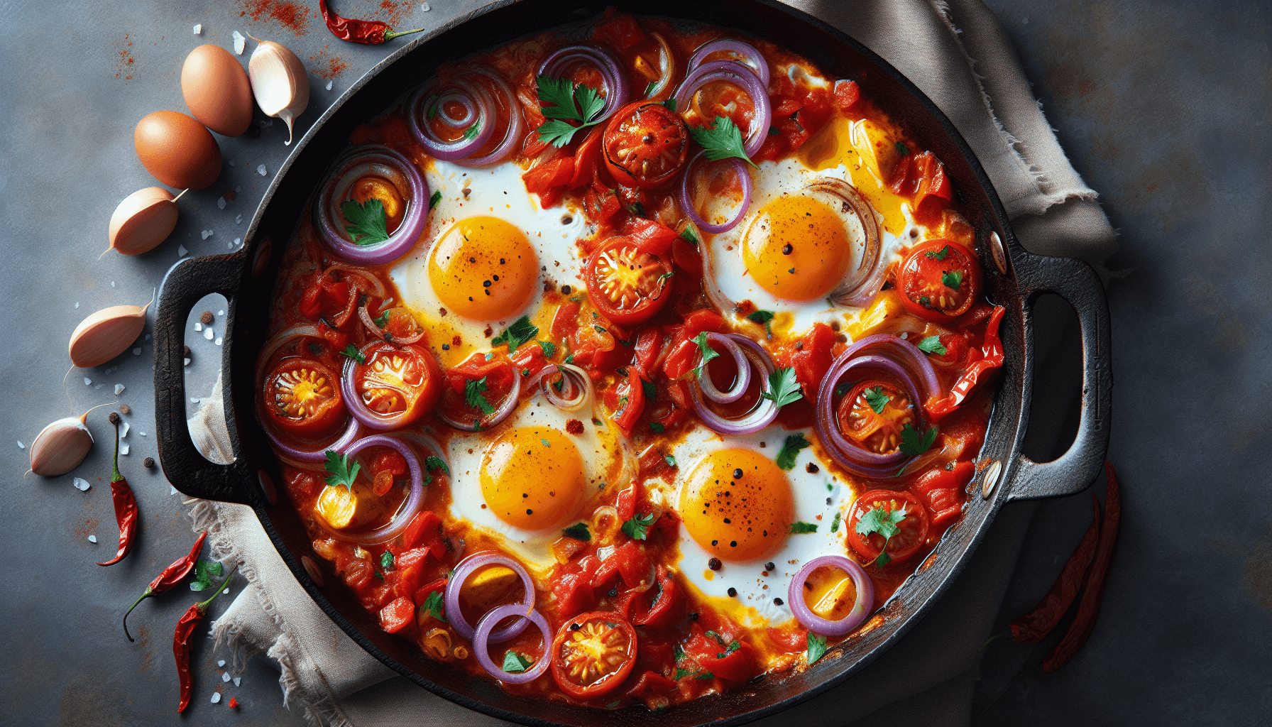 Шакшука з курячими яйцями