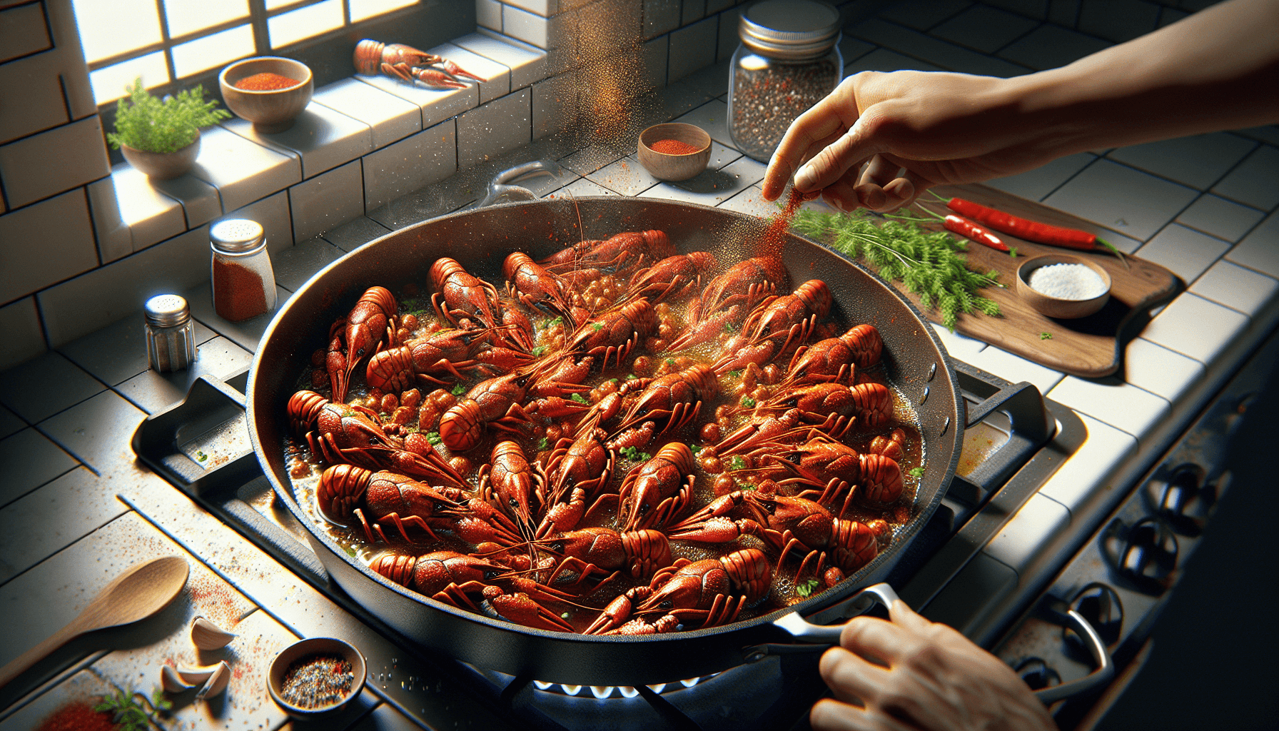 Смажені раки в пряному соусі