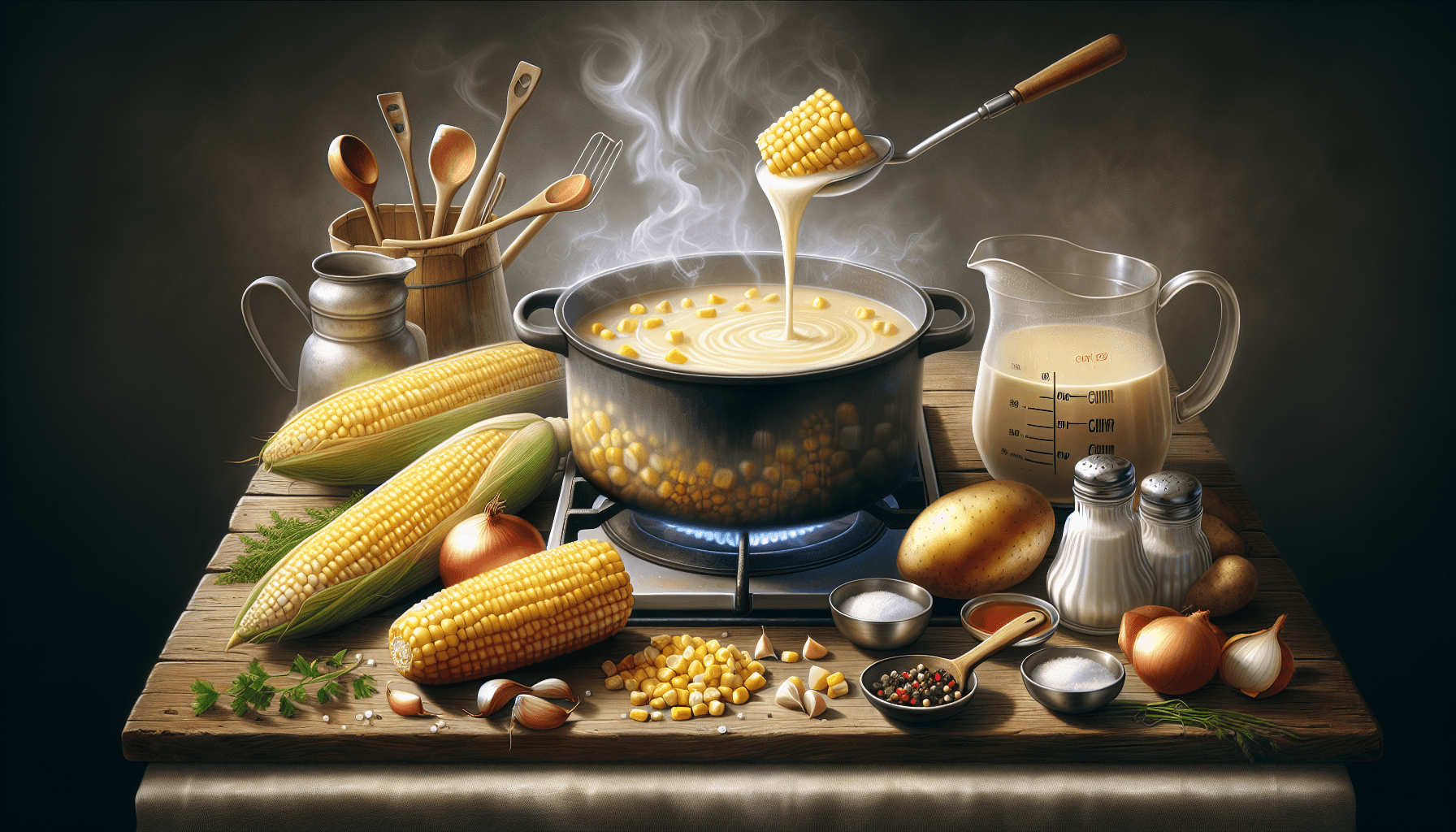 Суп з кукурудзи та вершками