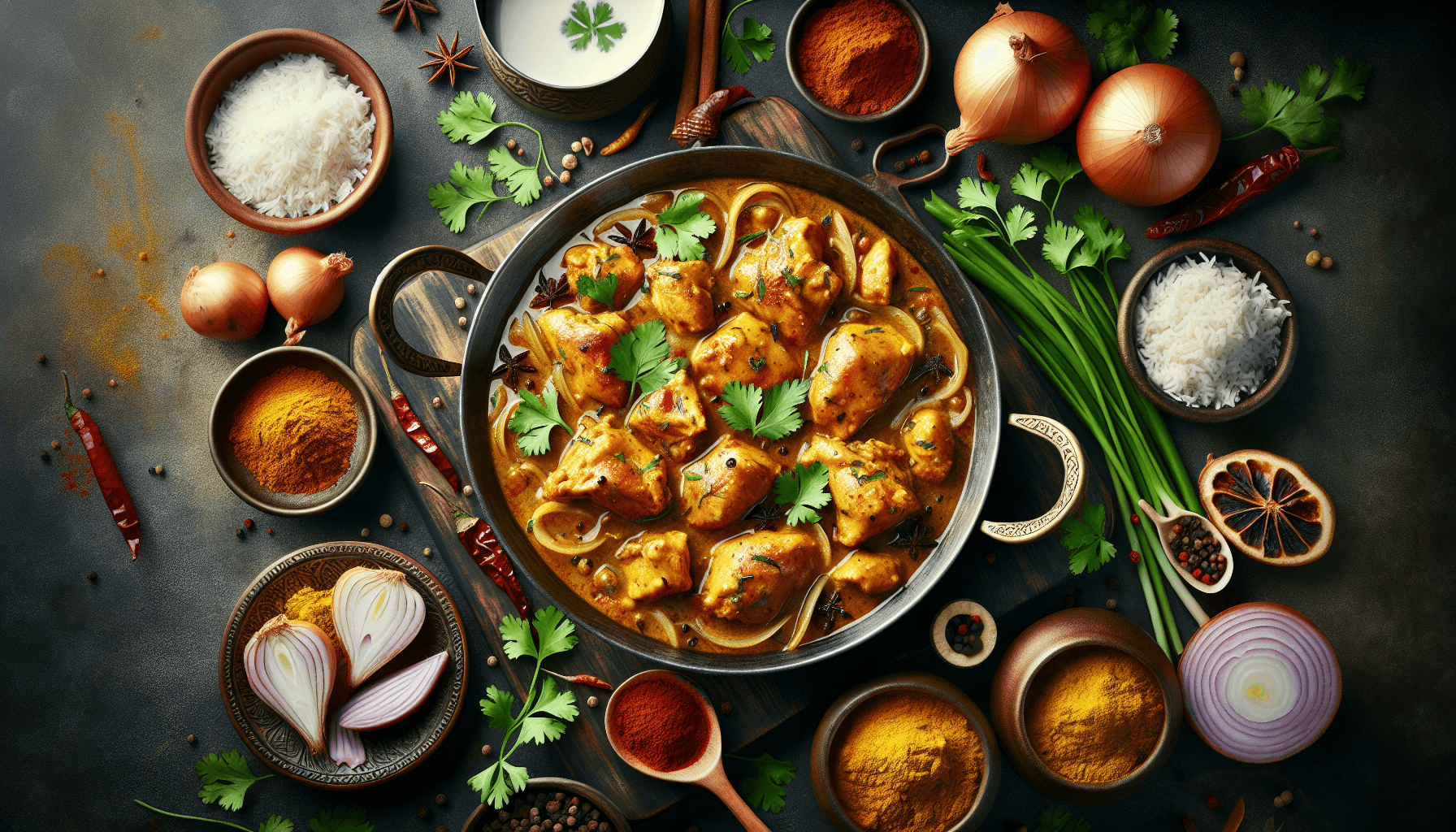 Курка по-індійськи з кокосовим молоком