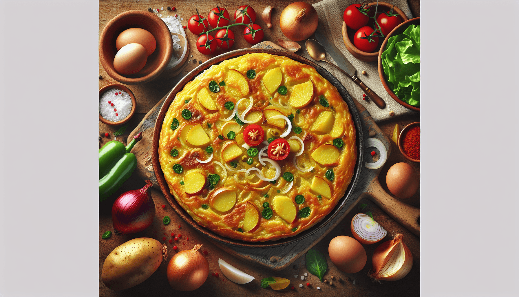 Тортилья з картоплею і цибулею